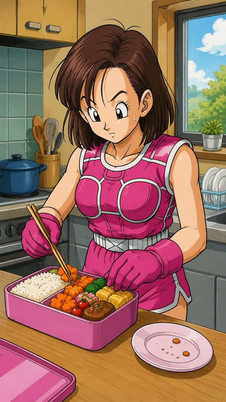 弁当を作るたえ