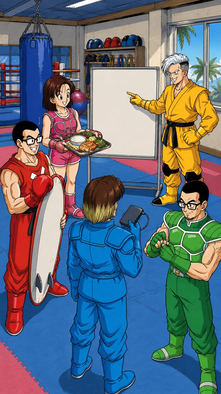 新しい作戦を受け取る五人