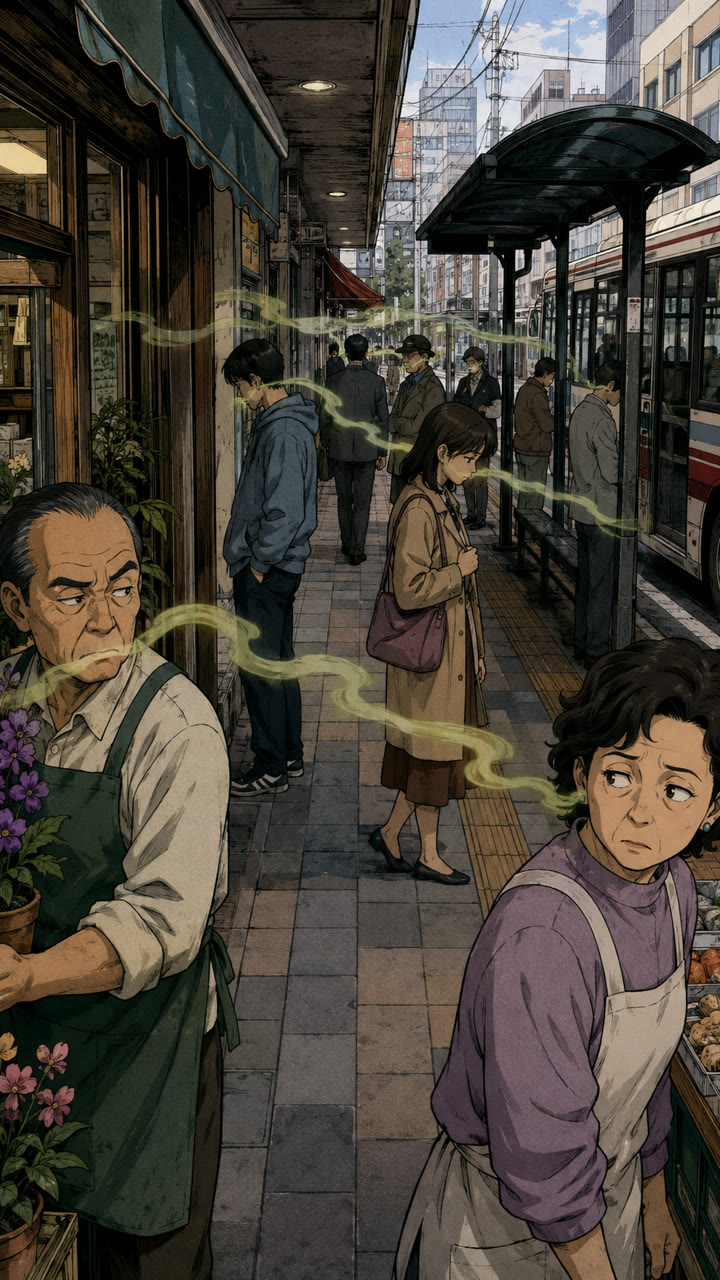 互いに目をそらす人々