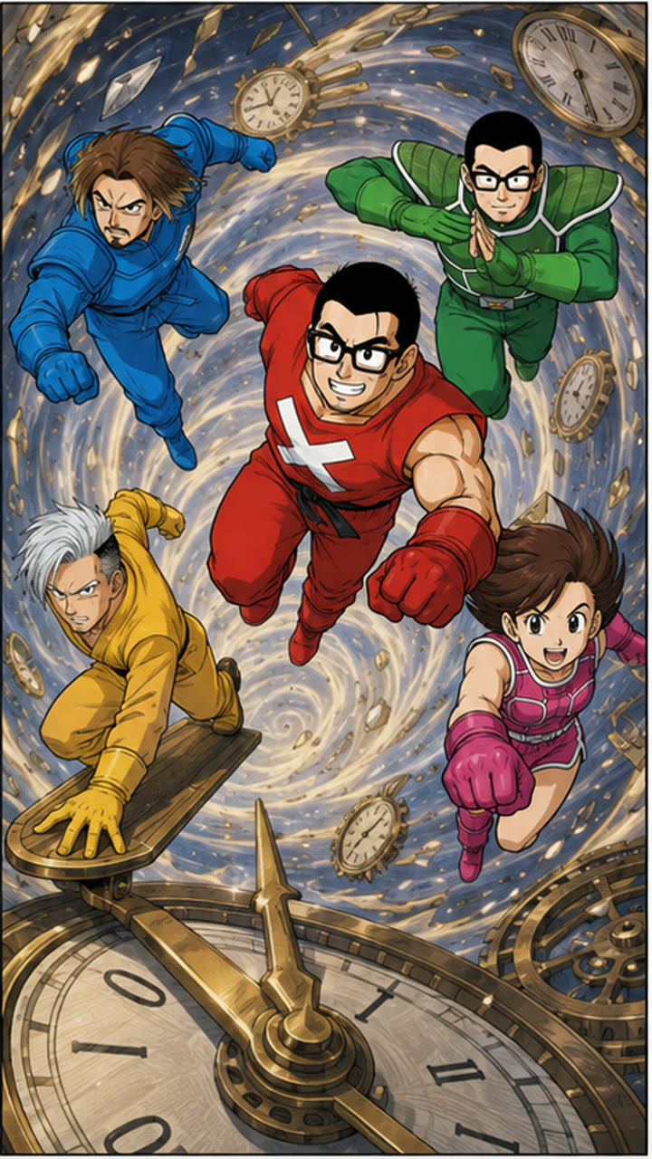 時計の渦へ入る五人