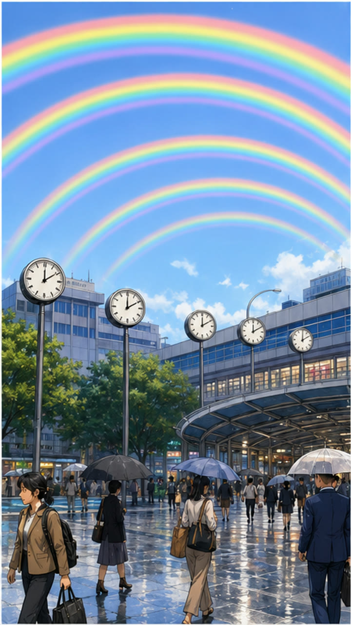 五つの虹と正しい時を刻む福岡