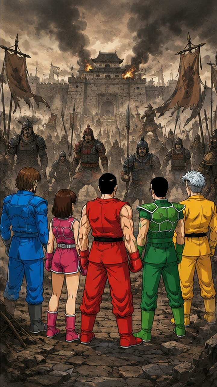 過去の戦場へ着く五人