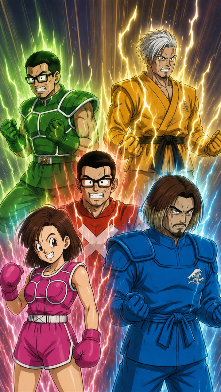 遅れて点く五人の色